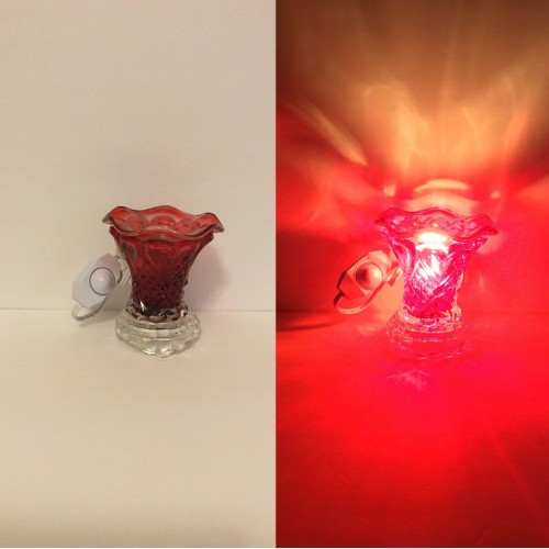 Electric Glass Oil Burners - Red