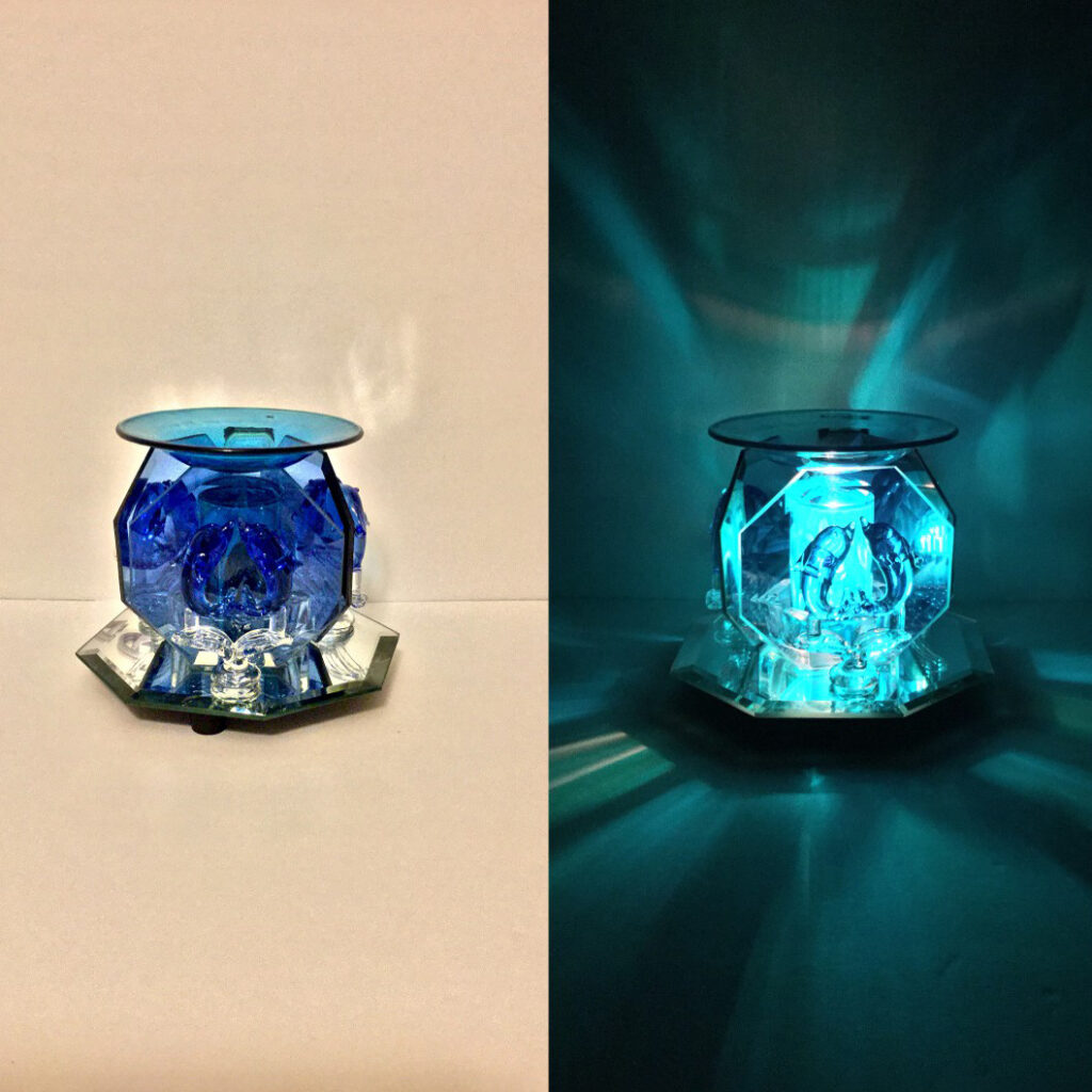 Octagon Glass Electric Burners - Dolphins