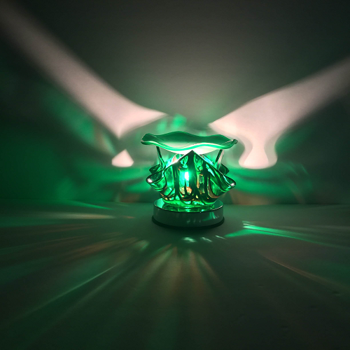 Painted Glass Electric Touch Burners - Green