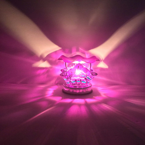 Painted Glass Electric Touch Burners - Purple